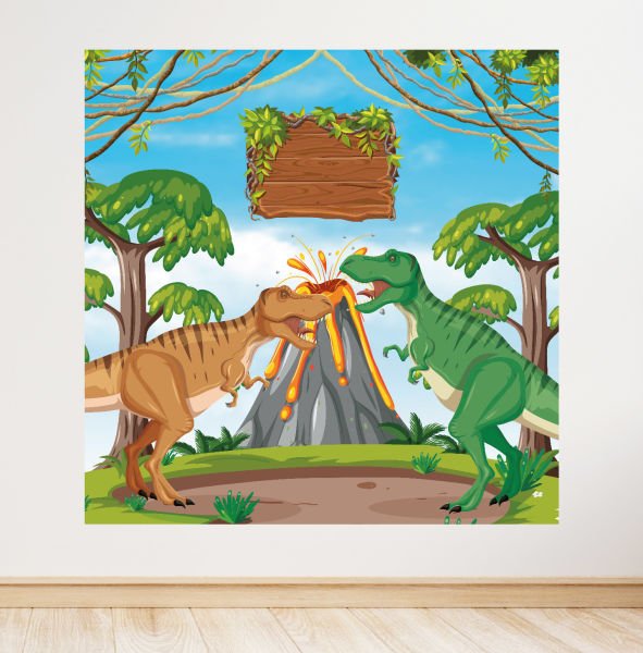 Dinozor Konseptli Doğum Günü Afişi