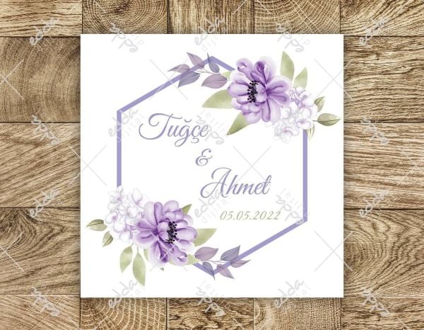 Lila Rengi Çiçek Desenli Dans Pisti Kaplaması