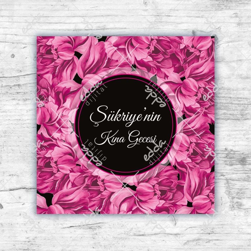 Pembe Çiçek Desenli Dans Pisti Kaplaması