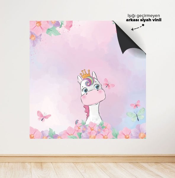 Unicorn Temalı Doğum Günü Afişi