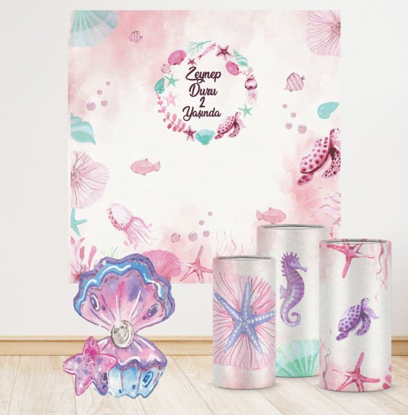 Pembe Deniz Altı Konseptli Mega 2 Paket