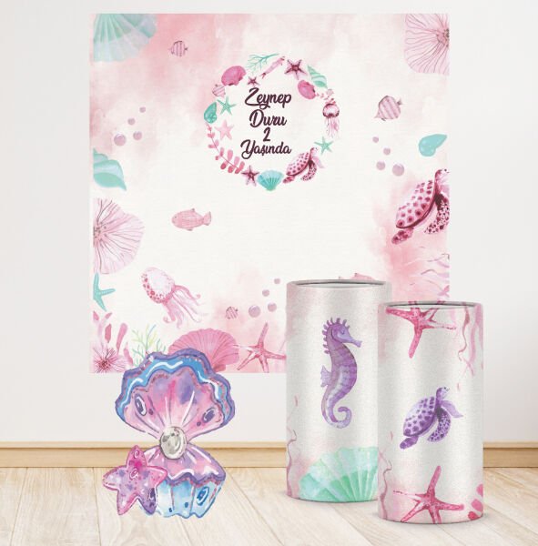 Pembe Deniz Altı Konseptli Mega 4 Paket