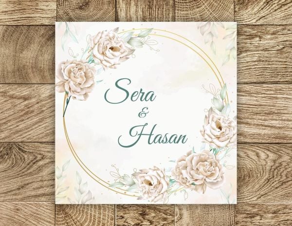 Gold Çember Detaylı Güllü Dans Pisti Kaplaması