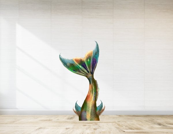 Deniz Kızı  Kuyruk Temalı Ayaklı Pano