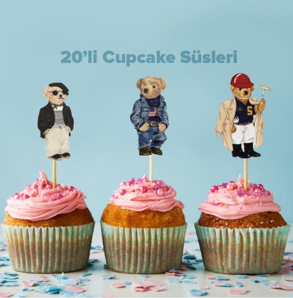 Polo Bear Konseptli Cupcake Süsü