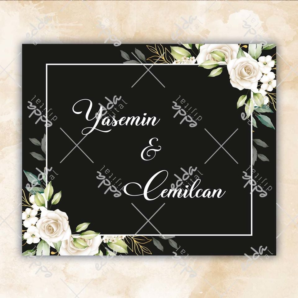 Beyaz Gül Desenli Dans Pisti Kaplaması