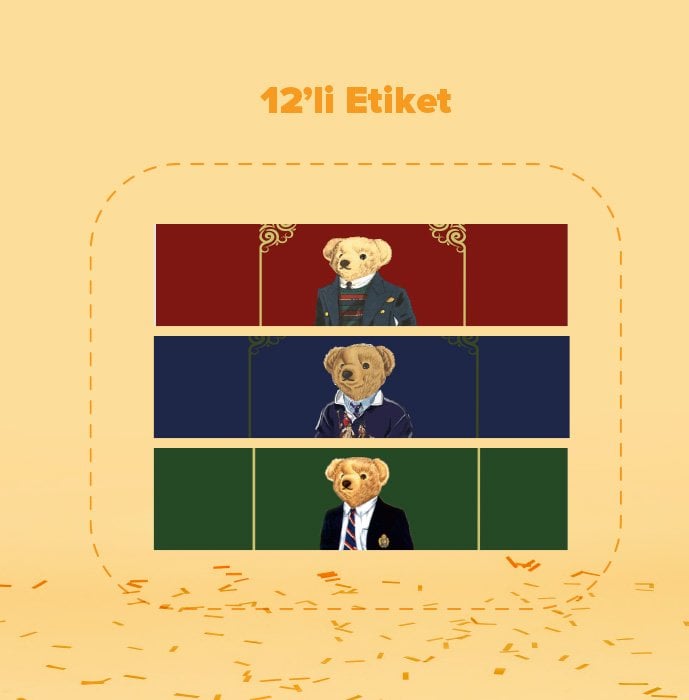 Polo Bear Temalı Su Şişesi Etiketi