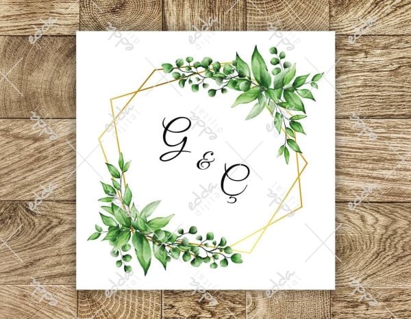 Gold Çizgili Yaprak Desenli Dans Pisti Kaplaması