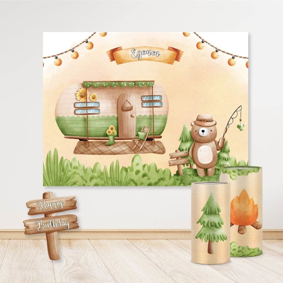 Ayıcık Kampta Konseptli Mini 3 Paket