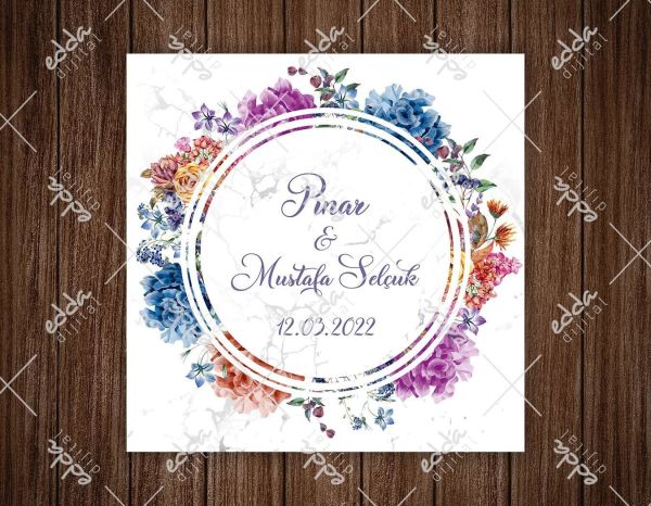 Renkli Çiçekler Desenli Dans Pisti Kaplaması