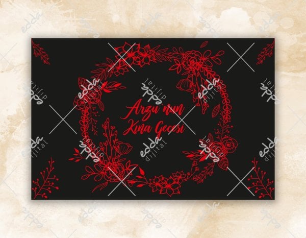 Kırmızı Kına Pisti Kaplaması