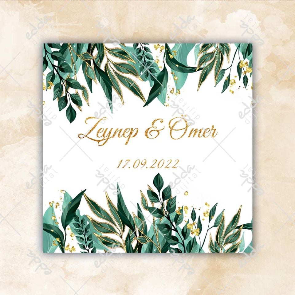 Altın Yaprak Desenli Dans Pisti Kaplaması