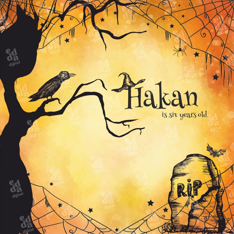 Cadılar Bayramı Temalı Doğum Günü Afişi