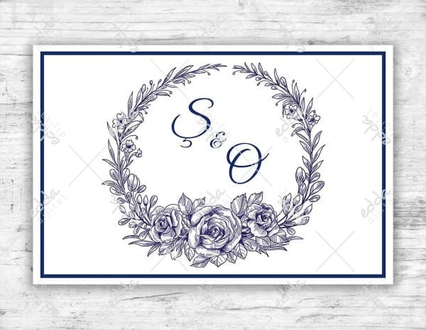 Mavi Gül Desenli Dans Pisti Kaplaması