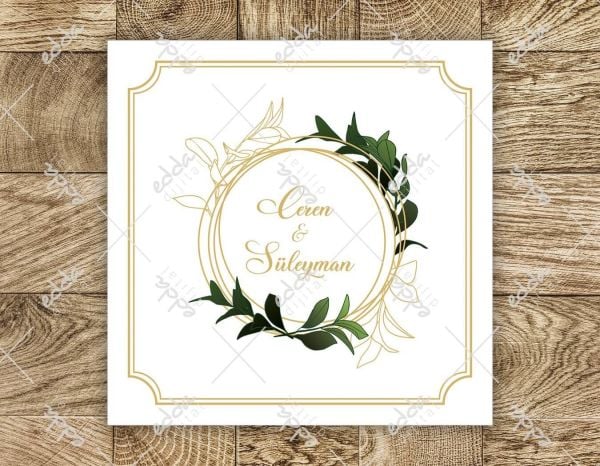 Gold Çizgili Yaprak Desenli Dans Pisti Kaplaması