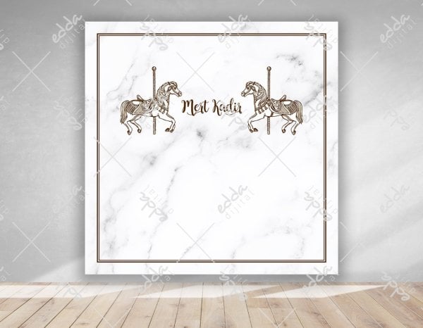 Atlı Karınca Temalı Kare  Doğum Günü  Afişi