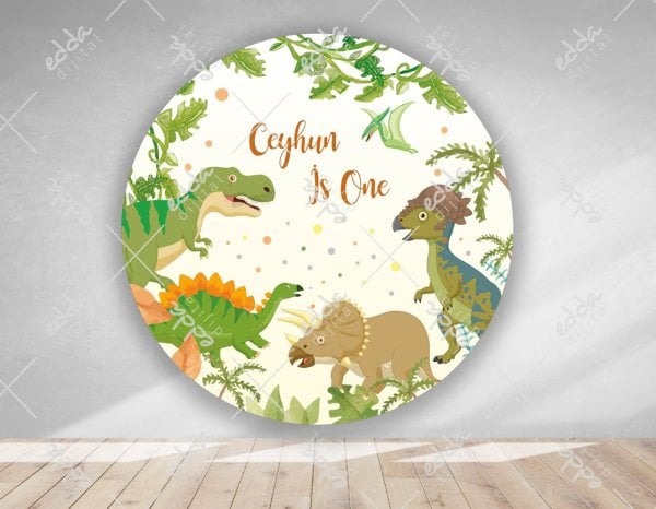 Safari Temalı  Yuvarlak Doğum Günü  Afişi