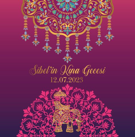 Mor Etnik Desenli Dans Pisti Kaplaması