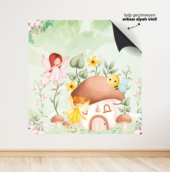 Peri Kızı ve Çiçek Bahçesi Temalı Parti Afişi