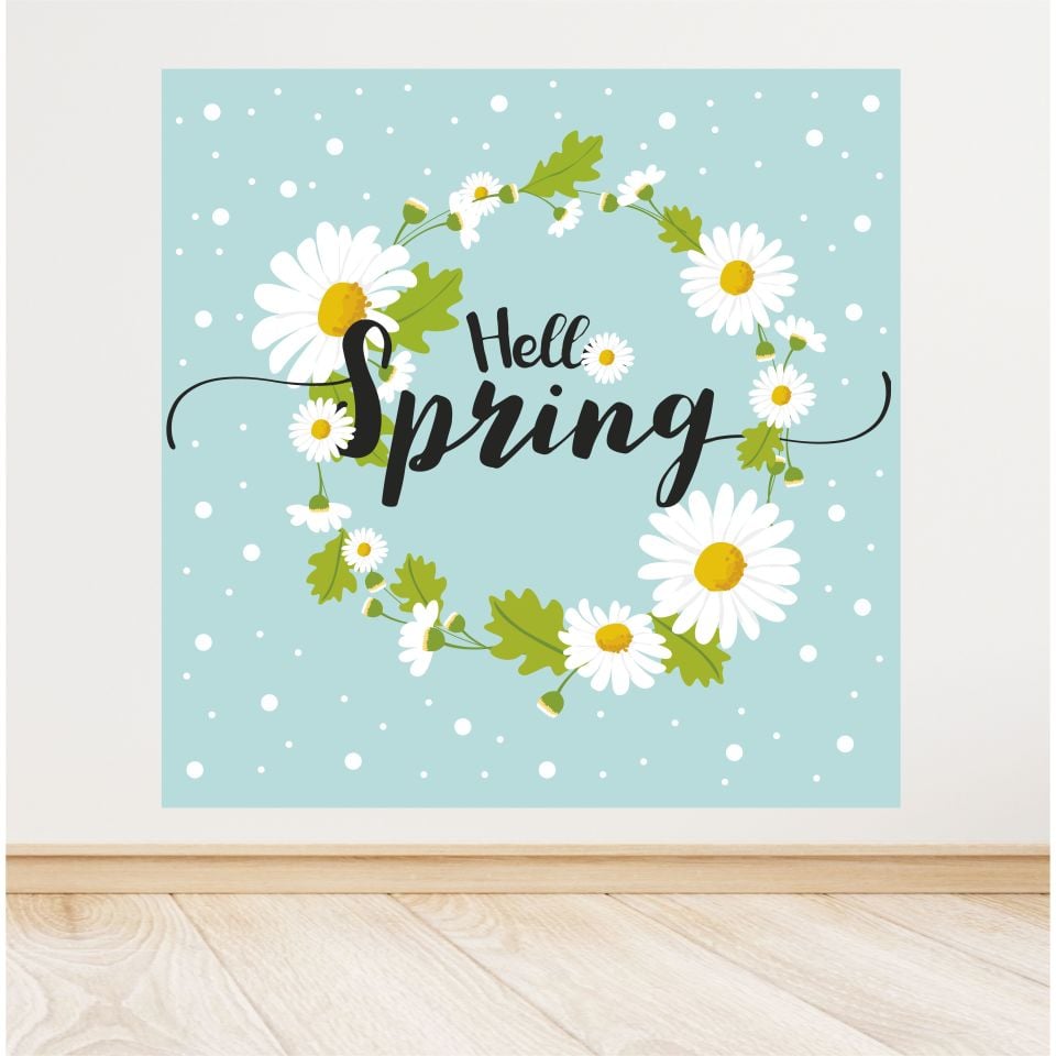 Papatya Temalı Doğum Günü Afiş