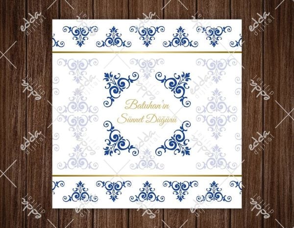 Mavi Desenli Sünnet Pisti Kaplaması