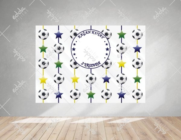 Futbol Temalı Baby Shower Afişi