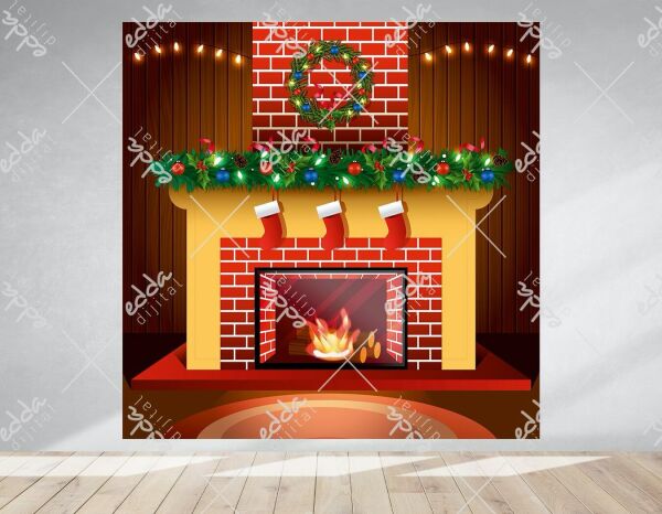 Yeni Yıl Temalı Kare  Doğum Günü  Afişi