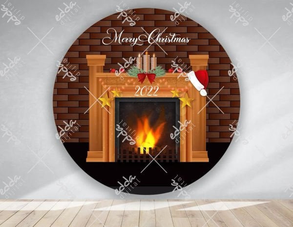 Yılbaşı Temalı Yuvarlak  Doğum Günü  Afişi