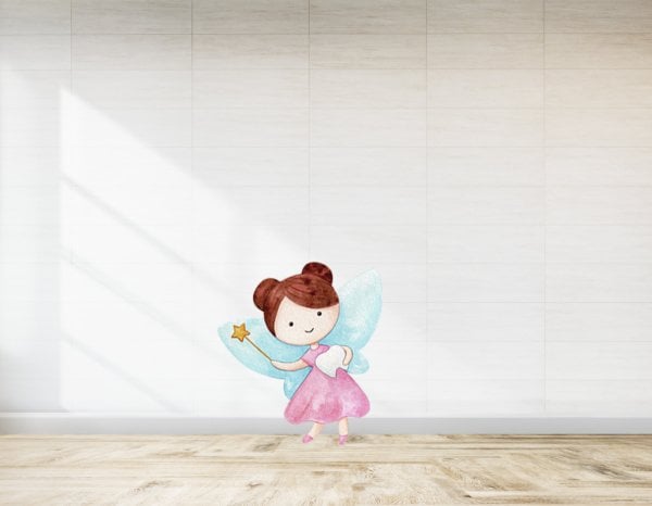 Mavi Kanatlı Diş Perisi Temalı Ayaklı Pano