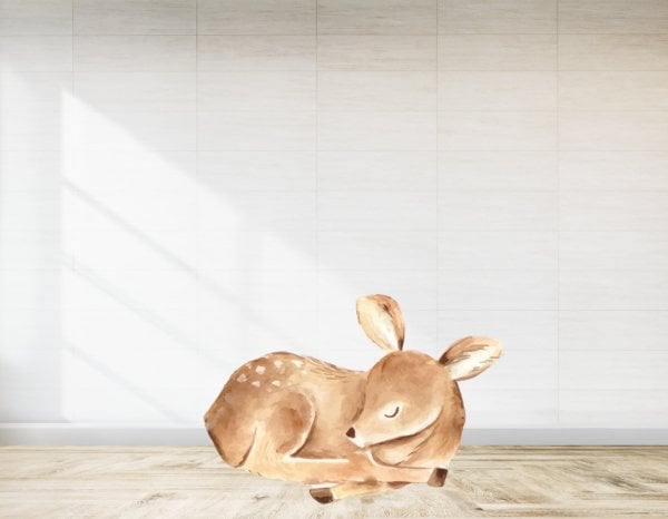 Woodland Uyuyan Geyik Temalı  Ayaklı Pano