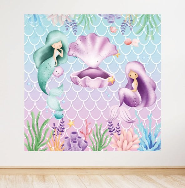 Deniz Kızı Konseptli Doğum Günü Afişi