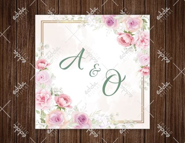 Pembe Gül Desenli Dans Pisti Kaplaması