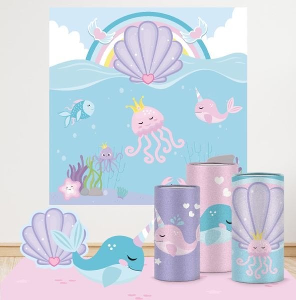 Pembe Denizaltı Konseptli Mega 3 Paket