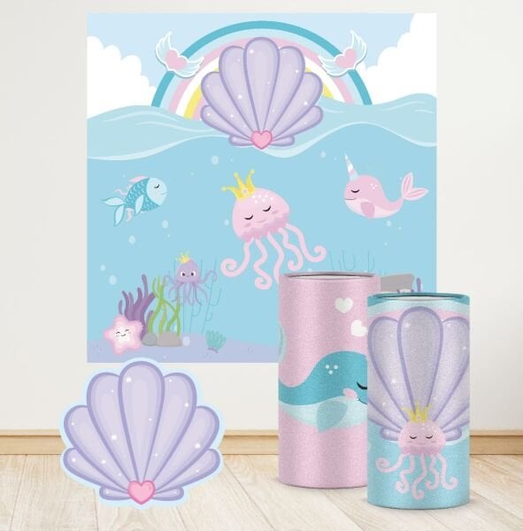 Pembe Denizaltı Konseptli Mega 4 Paket