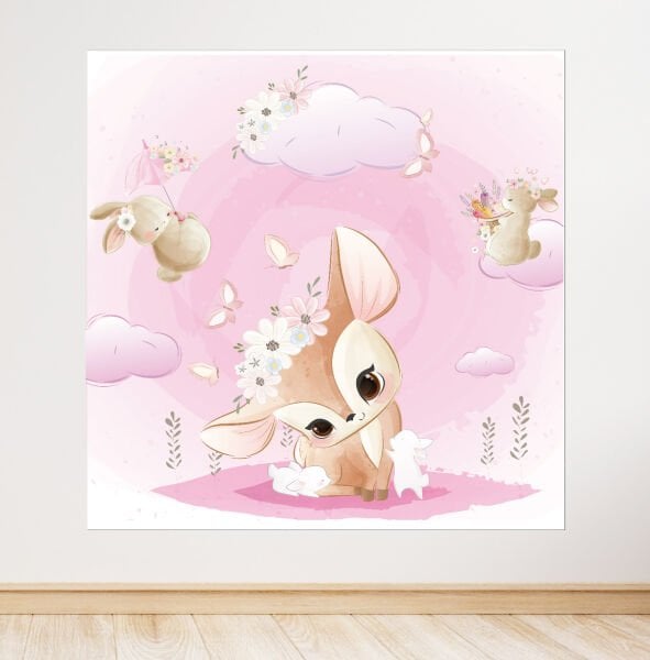 Tavşan Konseptli Doğum Günü Afişi