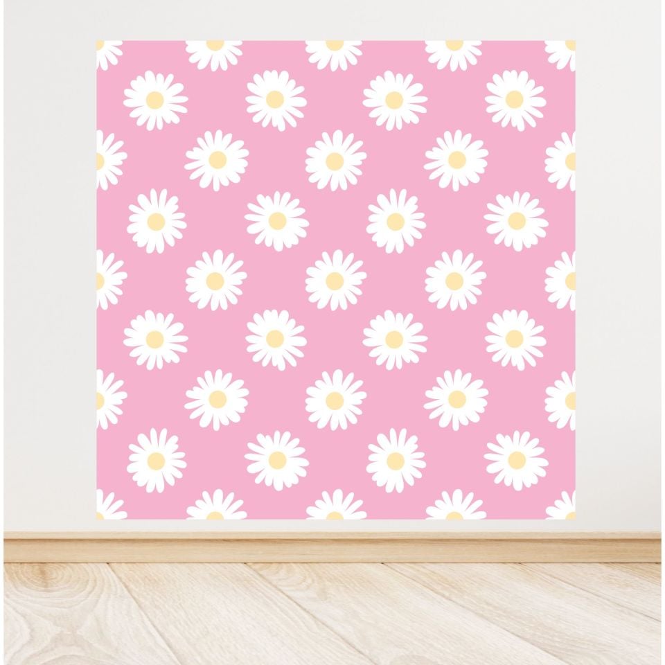 Papatya Temalı Doğum Günü Afiş