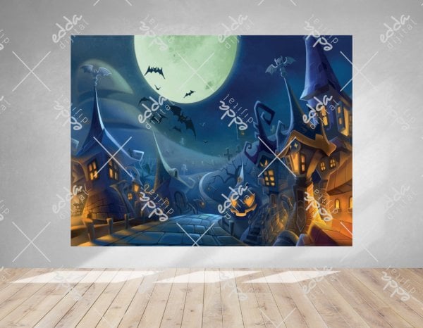 Halloween Temalı Doğum Günü Afişi