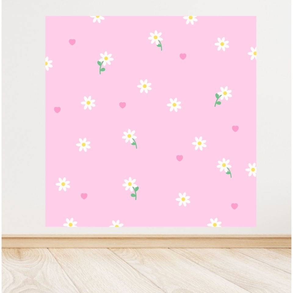 Papatya Temalı Doğum Günü Afiş