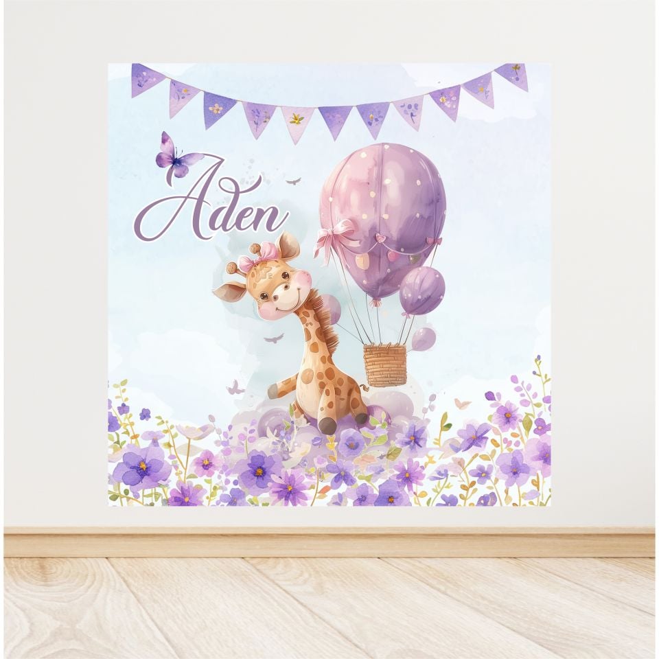 Kelebek Temalı Doğum Günü Afişi