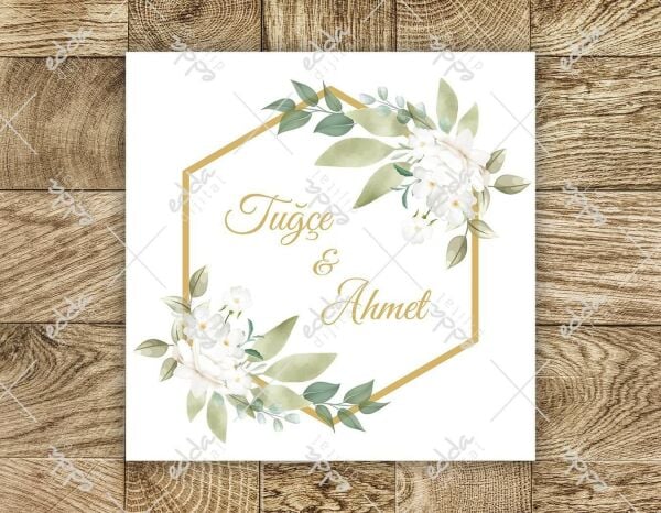 Gold Detaylı Çiçek Desenli Dans Pisti Kaplaması