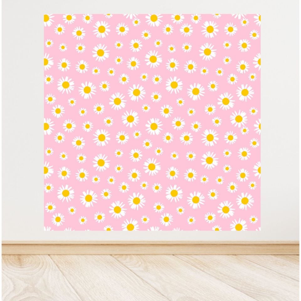 Papatya Temalı Doğum Günü Afiş