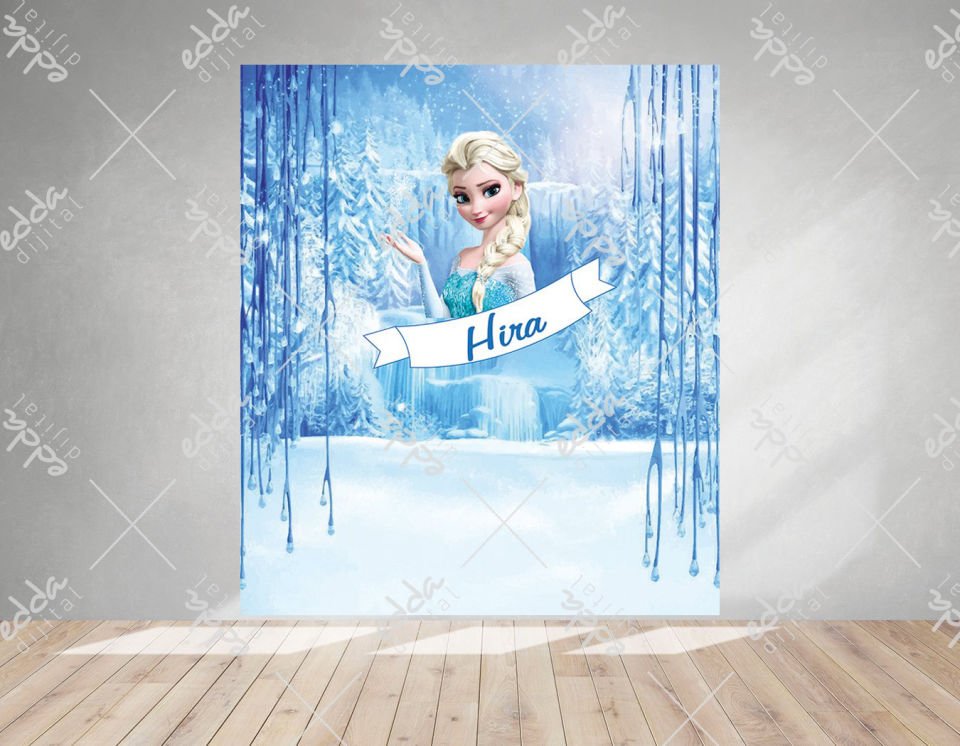 Elsa Temalı Doğum Günü Afişi