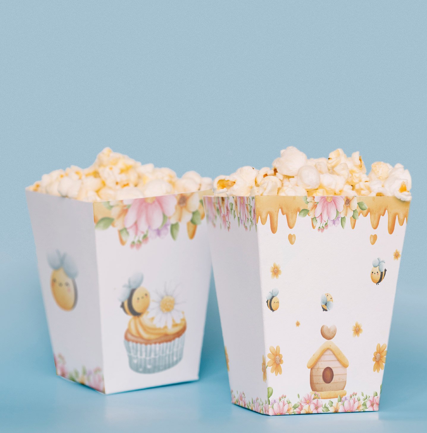 Arı Konseptli Pop Corn Kutusu
