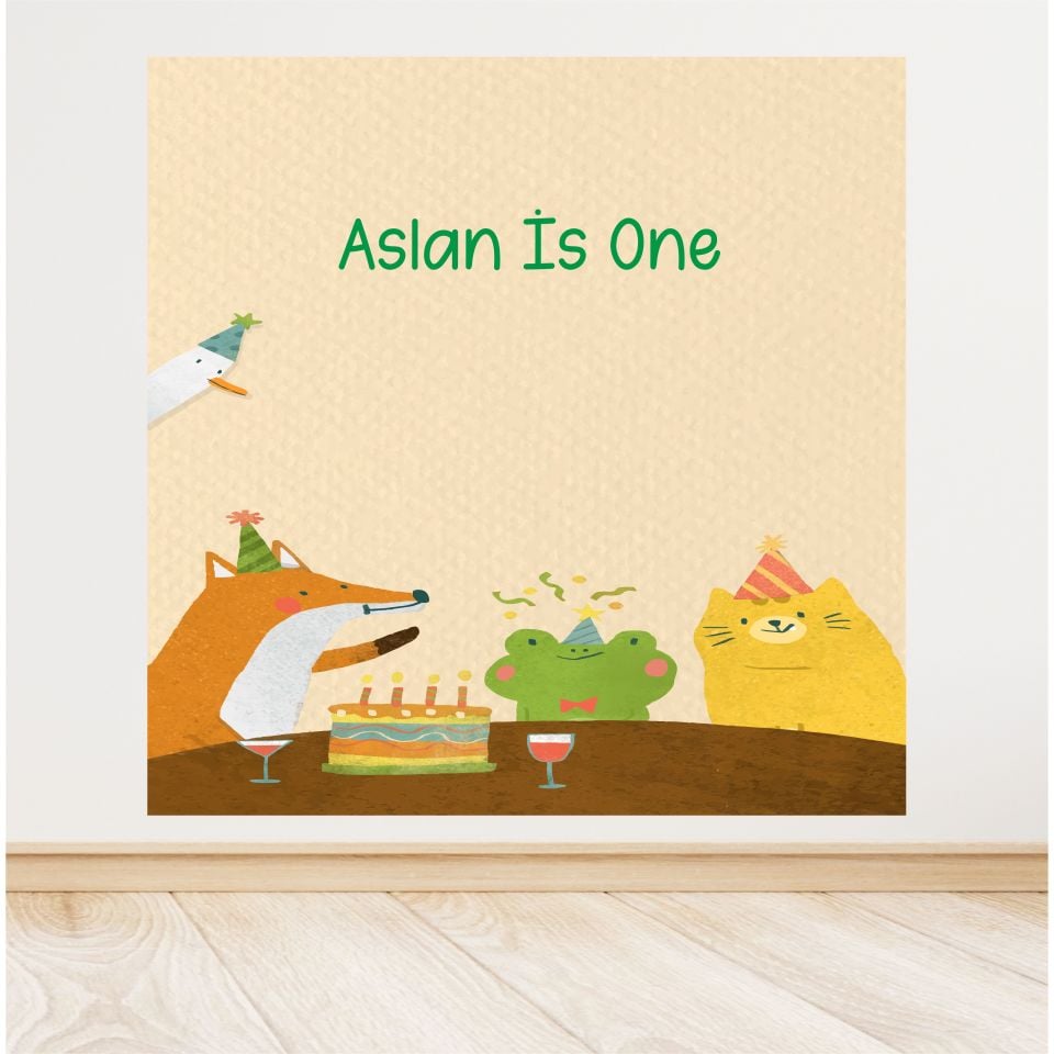 Safari Temalı Doğum Günü Afiş