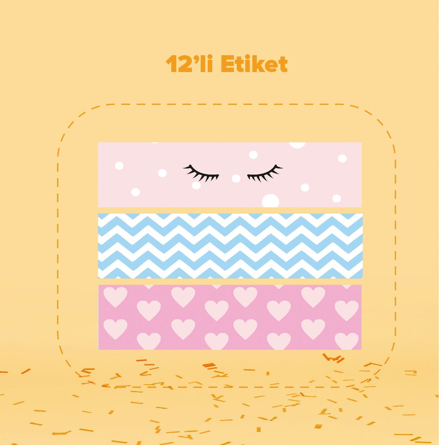 Unicorn Temalı Su Şişesi Etiketi