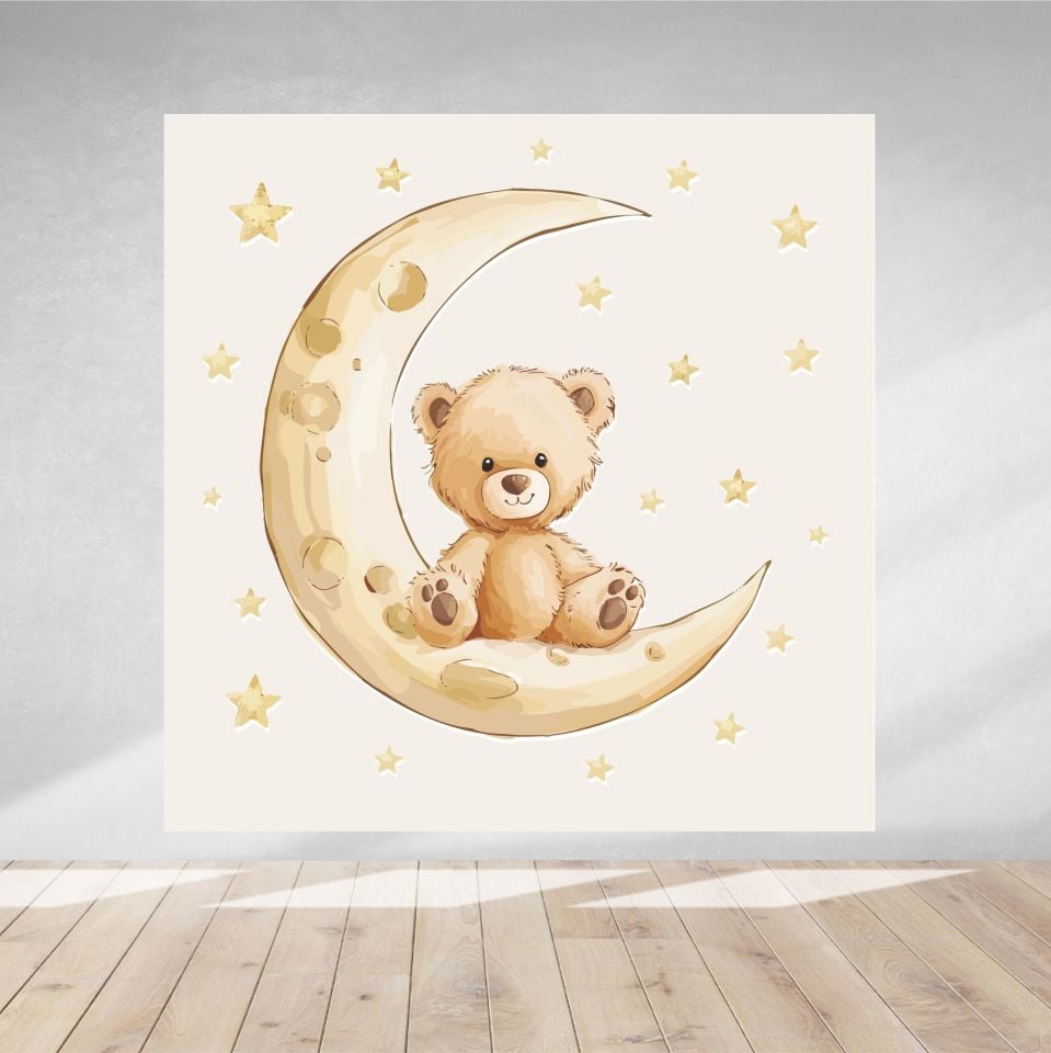 Ayıcık Temalı Doğum Günü Afişi