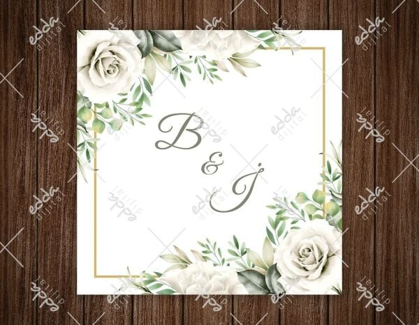 Beyaz Gül Desenli Dans Pisti Kaplaması