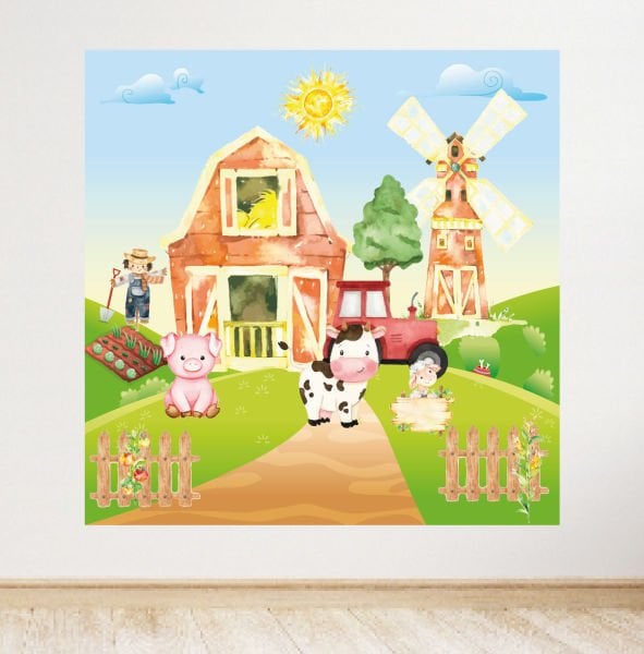 Çiftlik Konseptli Doğum Günü Afişi