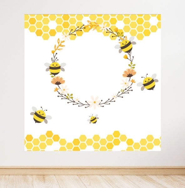 Arı Konseptli Doğum Günü Afişi