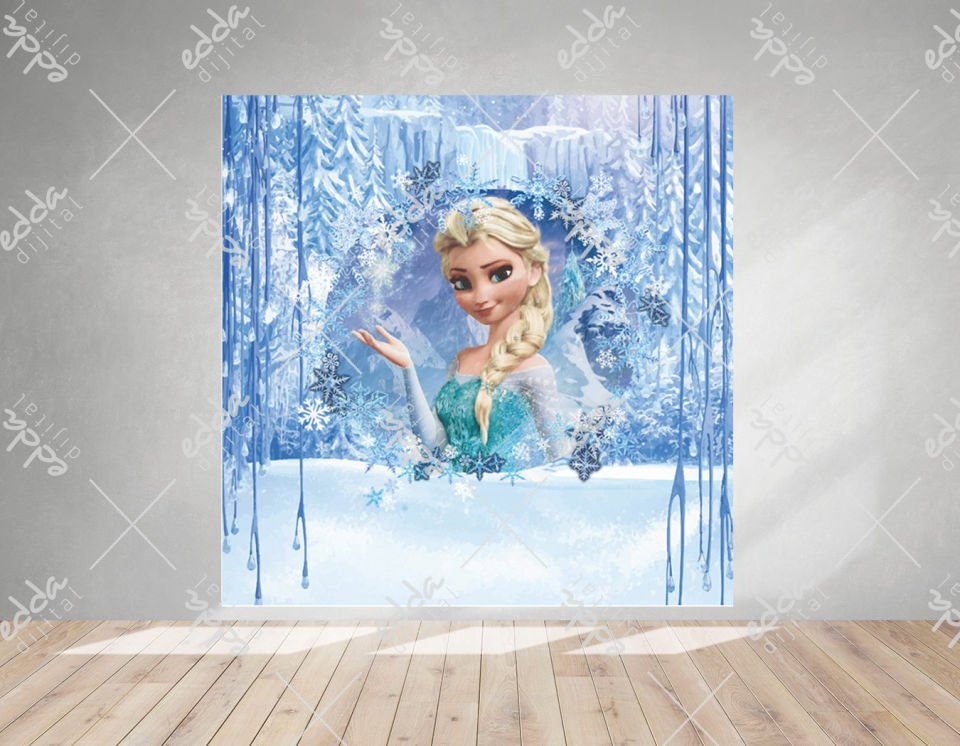 Elsa Temalı Doğum Günü Afişi